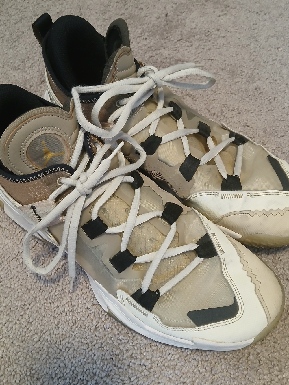 Jordan Why Not Men's Beige, White and Black Sneakers